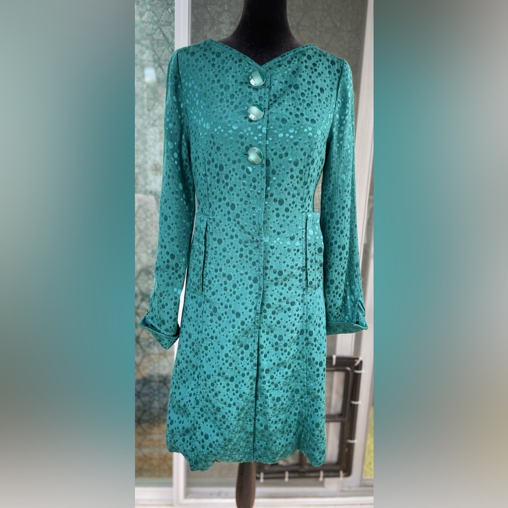 Tulle Emerald Green Long Jacket NWOT